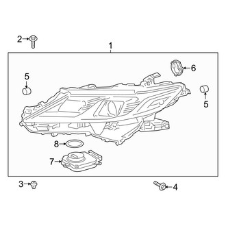 Toyota OE - Front Lamps - Headlamp Components (With Adaptive, With Full LED), (FULL HYBRID EV-GAS (FHEV))