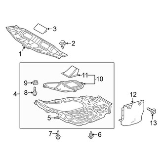 Toyota OE - Radiator Support - Splash Shields (Hybrid LE / Hybrid SE / Hybrid XLE)