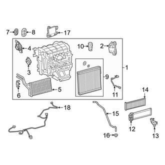 Toyota OE - Air Conditioner & Heater - Evaporator & Heater Components