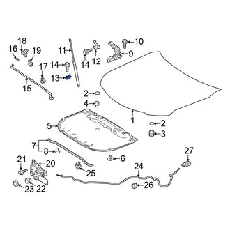 Toyota OE - Front Left Lower Hood Lift Support Stud
