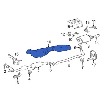 Toyota OE - Front Rearward Floor Pan Heat Shield