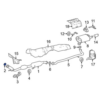 Toyota OE - Rear Catalytic Converter Gasket