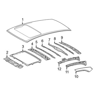 Toyota OE - Roof & Components (With Sunroof), (FULL HYBRID EV-GAS (FHEV))