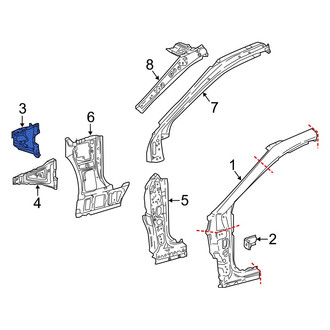 Toyota OE - Left Cowl Grille Panel Bracket