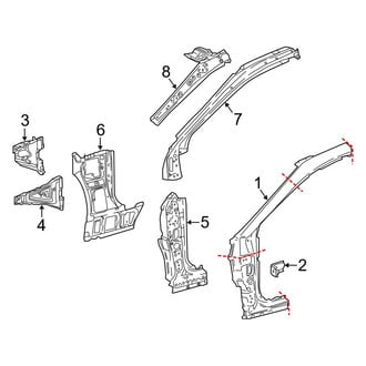 Toyota OE - Pillars, Rocker & Floor - Hinge Pillar (FULL HYBRID EV-GAS (FHEV))