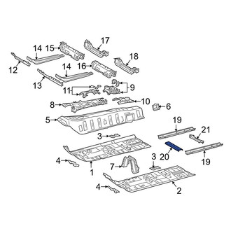 Toyota OE - Center Front Floor Pan Bracket