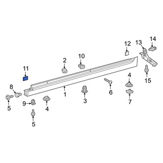 Toyota OE - Front Rocker Panel Molding Insulator