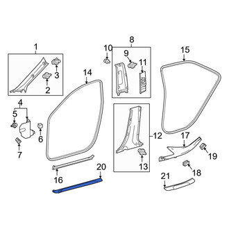Toyota OE - Front Right Door Trim Sill Plate Insert