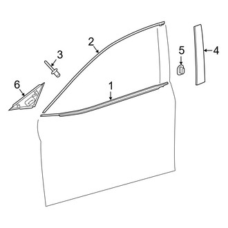 Toyota OE - Front Door - Exterior Trim