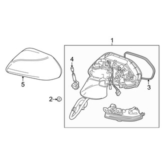 Toyota OE - Front Door - Outside Mirrors (FULL HYBRID EV-GAS (FHEV))