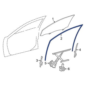 Toyota OE - Front Left Window Channel