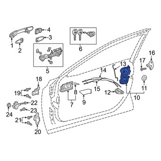 Toyota OE - Front Left Door Latch Assembly