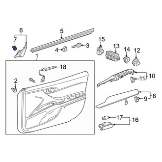 Toyota OE - Door Trim Molding Clip
