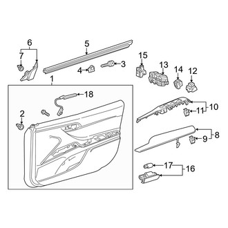 Toyota OE - Front Door - Interior Trim (Hybrid LE / Hybrid SE / Hybrid XLE)