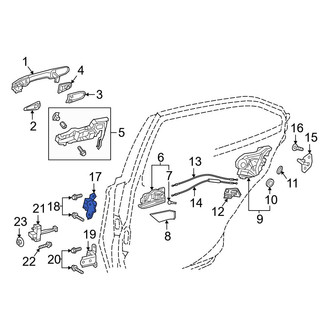 Toyota OE - Rear Right Upper Door Hinge