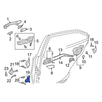 Toyota OE - Rear Right Lower Door Hinge