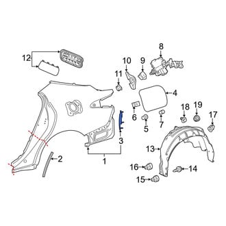 Toyota OE - Rear Quarter Panel Filler Panel