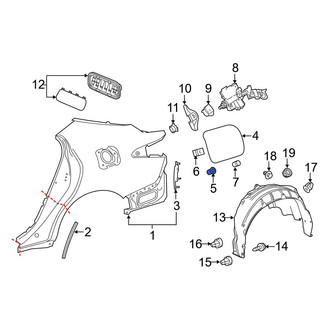 Toyota OE - Fuel Filler Door Rivet