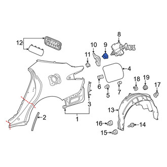 Toyota OE - Fuel Door Latch Clip