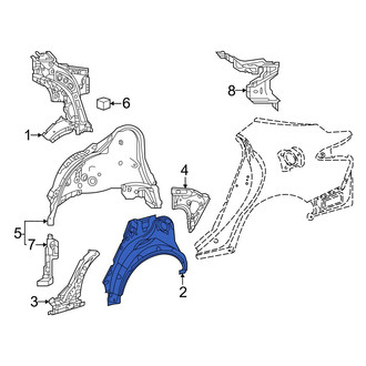 Toyota OE - Rear Right Outer Wheel Housing Side Panel