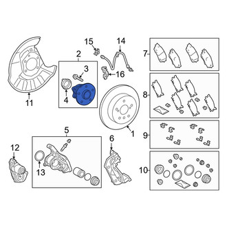 Toyota OE - Rear Wheel Bearing and Hub Assembly