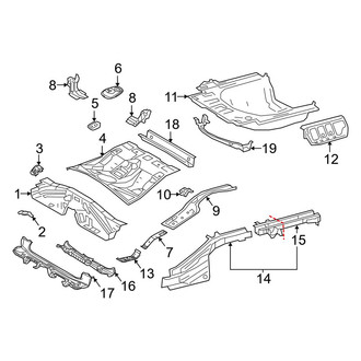 Toyota OE - Rear Body & Floor - Floor & Rails (Hybrid LE / Hybrid SE / Hybrid XLE)
