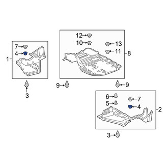 Toyota OE - Front Floor Pan Splash Shield Clip