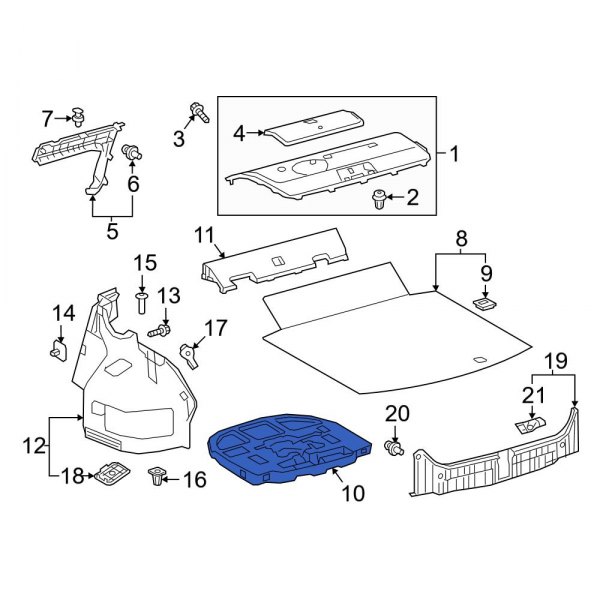 Spare Tire Compartment Cover