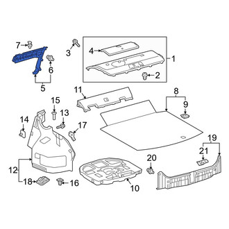 Toyota OE - Rear Left Partition Panel