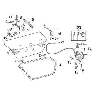 Toyota OE - Trunk Lid - Lid & Components (Hybrid LE / Hybrid SE / Hybrid XLE)