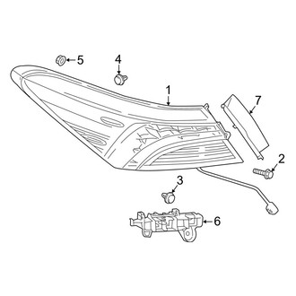 Toyota OE - Rear Lamps - Tail Lamps (With Full LED), (Hybrid LE / Hybrid SE / Hybrid XLE)