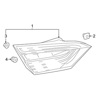 Toyota OE - Rear Lamps - Backup Lamps (With Full LED), (Hybrid LE / Hybrid SE / Hybrid XLE)