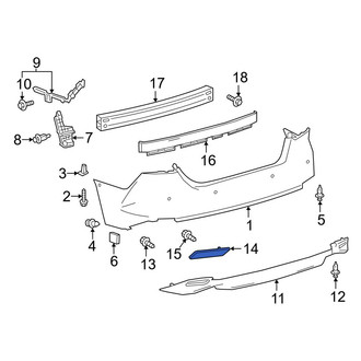 Toyota OE - Rear Left Reflector Panel