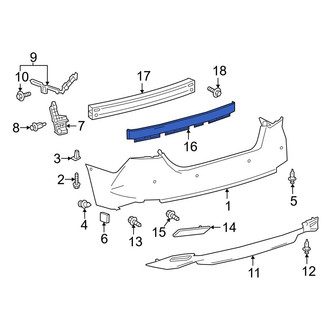 Toyota OE - Rear Bumper Impact Absorber