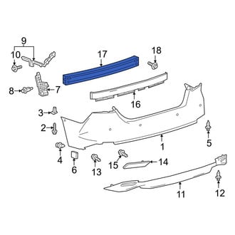 Toyota OE - Rear Bumper Impact Bar