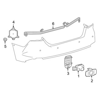 Toyota OE - Rear Bumper - Electrical Components (Hybrid LE / Hybrid XLE)