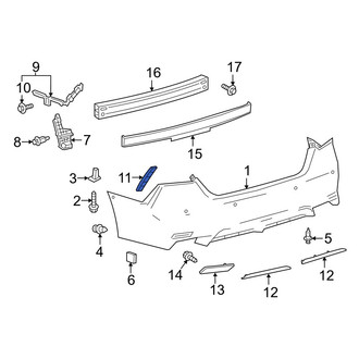 Toyota OE - Rear Right Bumper Cover Spacer Panel
