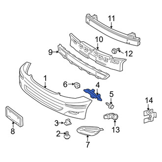 Toyota OE - Front Right Bumper Cover Support Rail