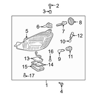 Toyota OE - Front Lamps - Headlamp Components (With High Intensity Discharge)