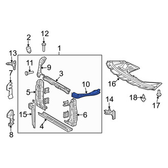 Toyota OE - Front Left Radiator Support Tie Bar Extension