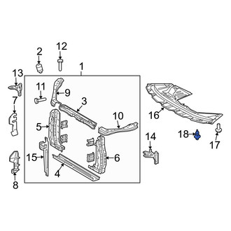 Toyota OE - Radiator Support Air Deflector Clip