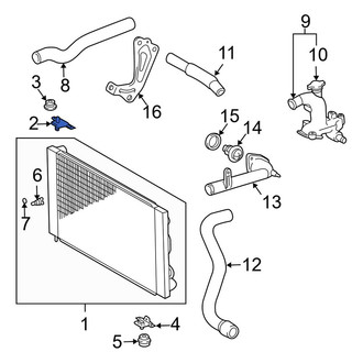 Toyota OE - Left Lower Radiator Mount Bracket