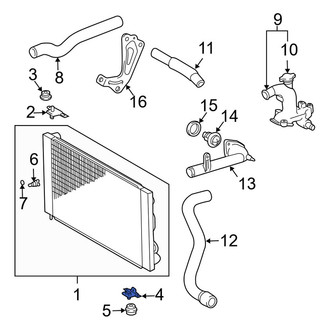 Toyota OE - Right Lower Radiator Mount Bracket