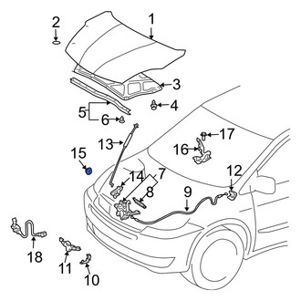 Toyota OE - Hood Prop Rod Grommet