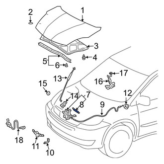 Toyota OE - Front Hood Pop Up Spring