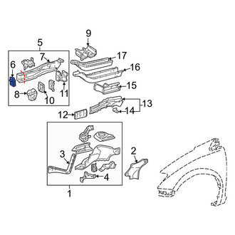 Toyota OE - Front Left Bumper Impact Bar Bracket