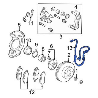Toyota OE - Rear Left ABS Wheel Speed Sensor Wiring Harness