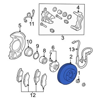 Toyota OE - Front Disc Brake Rotor