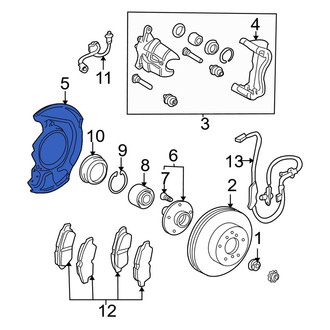 Toyota OE - Front Right Brake Dust Shield