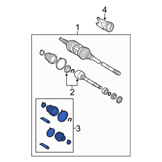 Toyota OE - Front Right Outer CV Joint Boot Kit